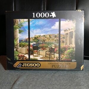 1000 Piece Amazing Sea View Puzzle Ages 12+ Includes 3 Hangers 3 Savers 1 Poster